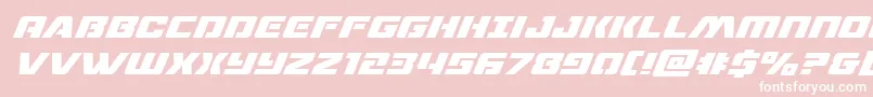 dronetrackersuperital Font – White Fonts on Pink Background