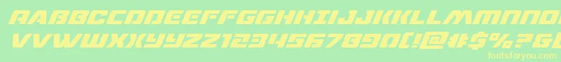 dronetrackersuperital Font – Yellow Fonts on Green Background