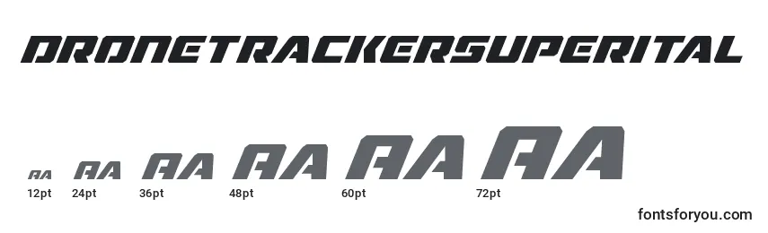 Dronetrackersuperital (125544) Font Sizes
