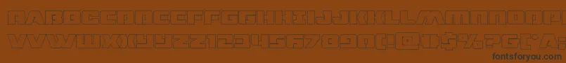 dronetrackerthinout Font – Black Fonts on Brown Background