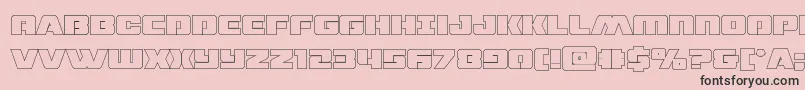 dronetrackerthinout Font – Black Fonts on Pink Background