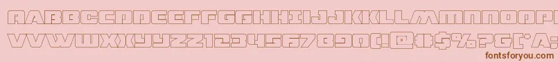 dronetrackerthinout Font – Brown Fonts on Pink Background