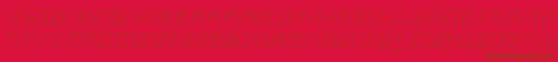 dronetrackerthinout Font – Brown Fonts on Red Background
