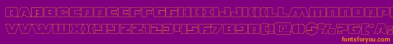 dronetrackerthinout Font – Orange Fonts on Purple Background
