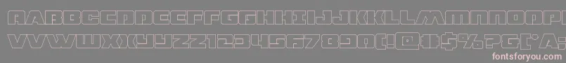 dronetrackerthinout Font – Pink Fonts on Gray Background