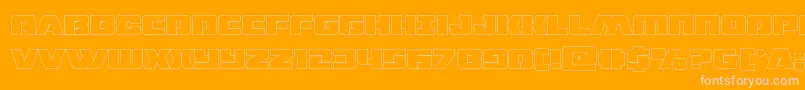 dronetrackerthinout Font – Pink Fonts on Orange Background