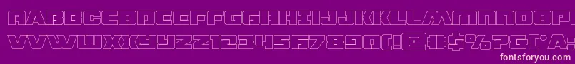 dronetrackerthinout Font – Pink Fonts on Purple Background