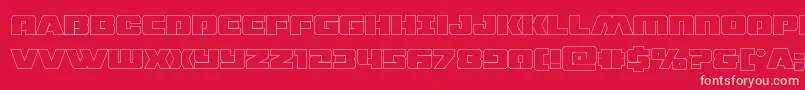 dronetrackerthinout Font – Pink Fonts on Red Background
