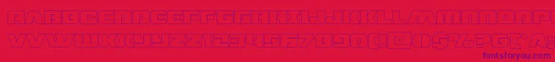 dronetrackerthinout Font – Purple Fonts on Red Background