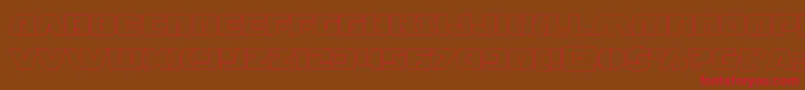 dronetrackerthinout Font – Red Fonts on Brown Background