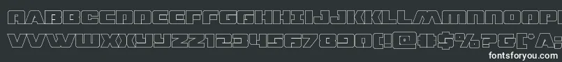 Шрифт dronetrackerthinout – белые шрифты