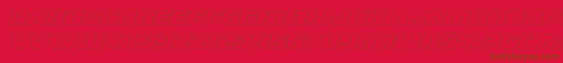 dronetrackerthinoutital Font – Brown Fonts on Red Background