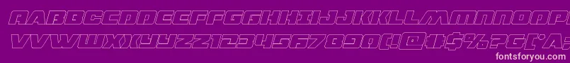 dronetrackerthinoutital Font – Pink Fonts on Purple Background