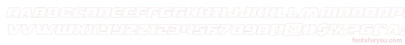 フォントdronetrackerthinoutital – ピンクのフォント