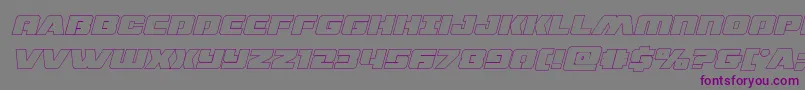 Police dronetrackerthinoutital – polices violettes sur fond gris