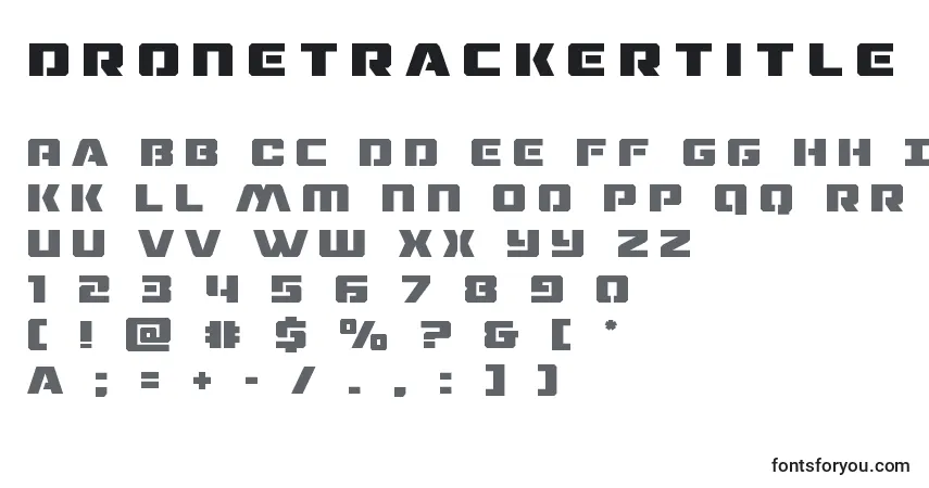 Шрифт Dronetrackertitle (125547) – алфавит, цифры, специальные символы