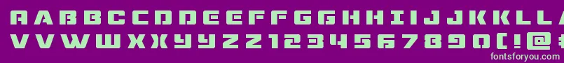 dronetrackertitle Font – Green Fonts on Purple Background