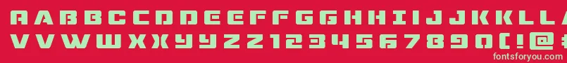 dronetrackertitle Font – Green Fonts on Red Background