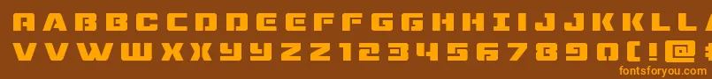 dronetrackertitle Font – Orange Fonts on Brown Background