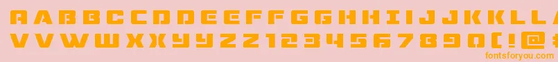 dronetrackertitle Font – Orange Fonts on Pink Background