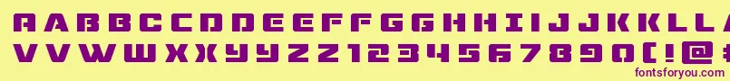 dronetrackertitle Font – Purple Fonts on Yellow Background