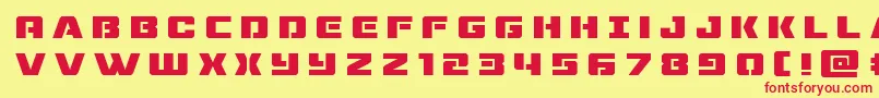 dronetrackertitle Font – Red Fonts on Yellow Background