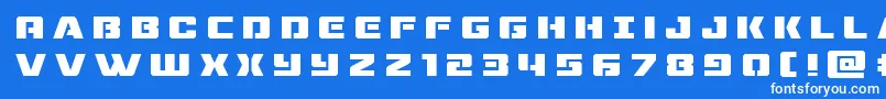 dronetrackertitle Font – White Fonts on Blue Background