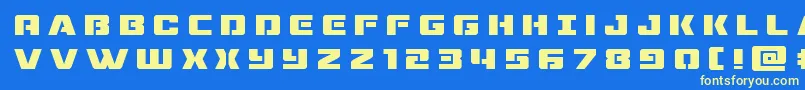 dronetrackertitle Font – Yellow Fonts on Blue Background