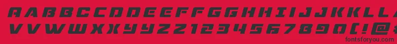 dronetrackertitleital Font – Black Fonts on Red Background