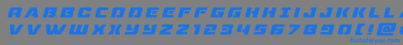 dronetrackertitleital Font – Blue Fonts on Gray Background