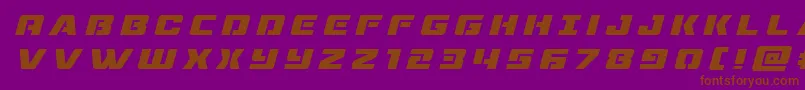 dronetrackertitleital Font – Brown Fonts on Purple Background