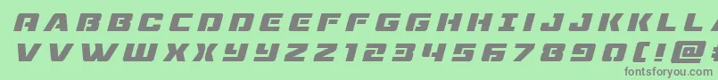 dronetrackertitleital Font – Gray Fonts on Green Background