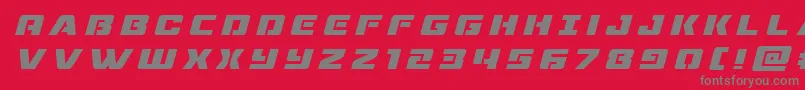 dronetrackertitleital Font – Gray Fonts on Red Background