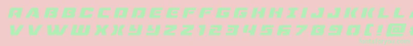 dronetrackertitleital Font – Green Fonts on Pink Background