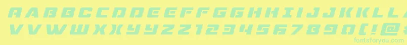 dronetrackertitleital-Schriftart – Grüne Schriften auf gelbem Hintergrund