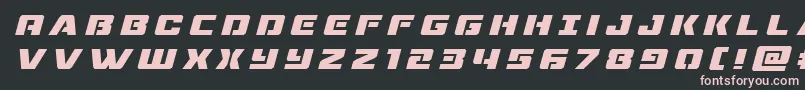 dronetrackertitleital Font – Pink Fonts on Black Background