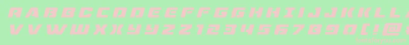 dronetrackertitleital Font – Pink Fonts on Green Background