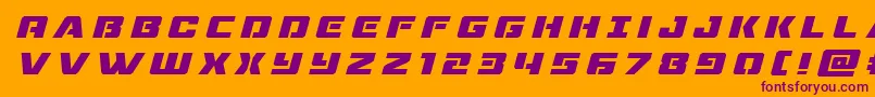 dronetrackertitleital Font – Purple Fonts on Orange Background