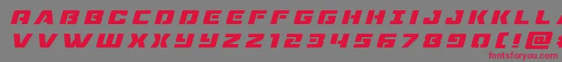 dronetrackertitleital Font – Red Fonts on Gray Background