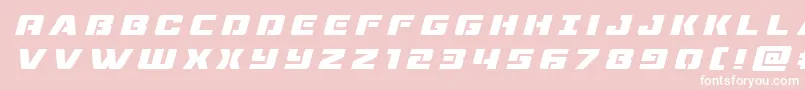 dronetrackertitleital Font – White Fonts on Pink Background