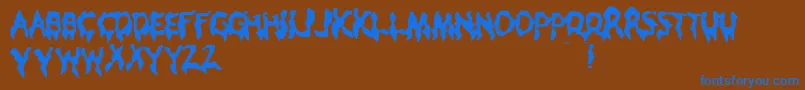 More about DROOP Font DROOP Font – Blue Fonts on Brown Background