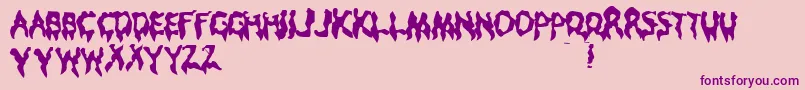 DROOP    Font – Purple Fonts on Pink Background