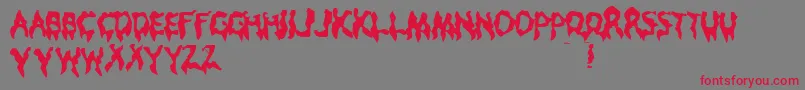 DROOP    Font – Red Fonts on Gray Background