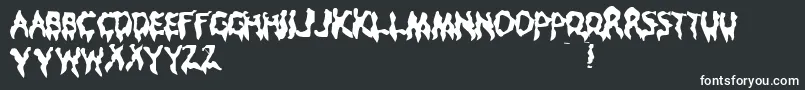 DROOP    Font – White Fonts on Black Background