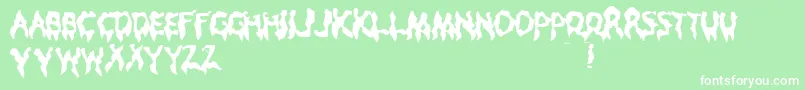 フォントDROOP    – 緑の背景に白い文字