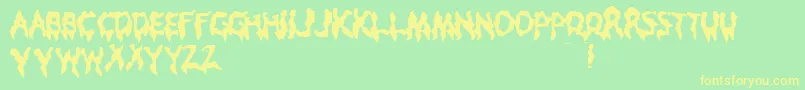 DROOP    Font – Yellow Fonts on Green Background