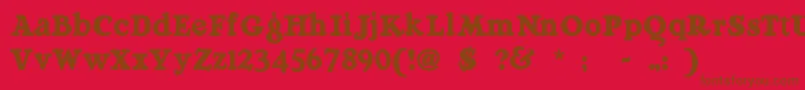 Más sobre la fuente Raggmoppregular fuente Raggmoppregular – Fuentes Marrones Sobre Fondo Rojo