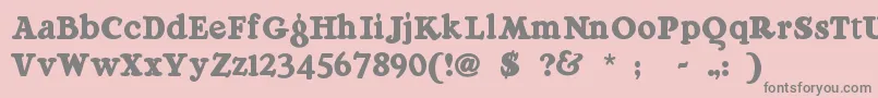 fuente Raggmoppregular – Fuentes Grises Sobre Fondo Rosa