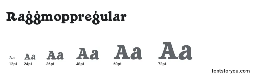 Размеры шрифта Raggmoppregular