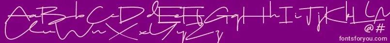 Drop Stay Font – Pink Fonts on Purple Background